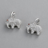 TrustDavis Elephant CZ Charm Pendant DIY Accessories HY212