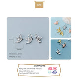 925 Silver Papercranes CZ Charm Pendant DIY Fine Jewelry