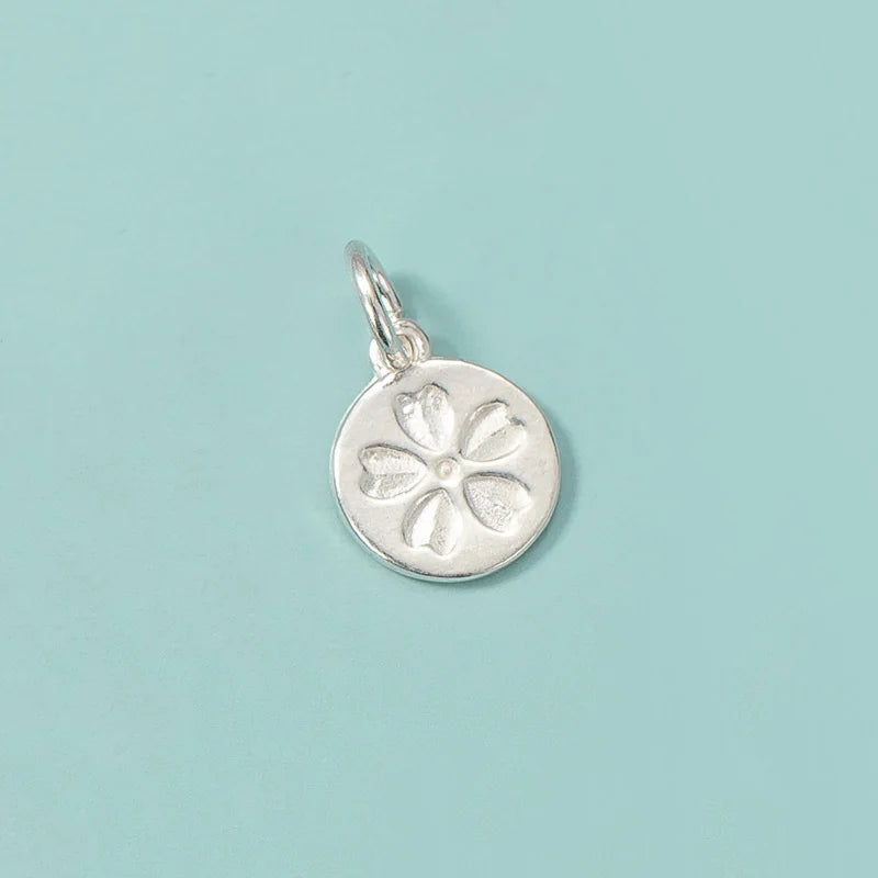 TrustDavis 925 Sterling Silver Flowers Charm Pendant DIY Jewelry