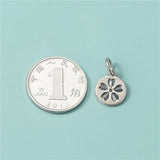 TrustDavis 925 Sterling Silver Flowers Charm Pendant DIY Jewelry