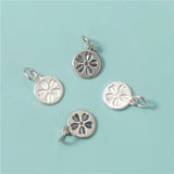 TrustDavis 925 Sterling Silver Flowers Charm Pendant DIY Jewelry