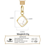 TrustDavis 925 Sterling Silver Shell Charm Pendant DIY Accessories