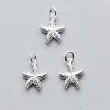 TrustDavis 925 Sterling Silver Sweet 3D Starfish Charm Pendant