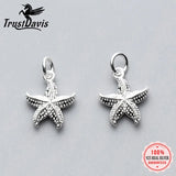 TrustDavis 925 Silver Sweet 3D Starfish Charm Pendant DZ27