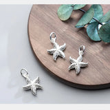 TrustDavis 925 Silver Sweet 3D Starfish Charm Pendant DZ27