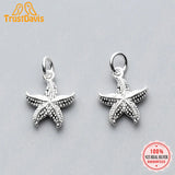 TrustDavis 925 Sterling Silver Sweet 3D Starfish Charm Pendant