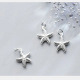 TrustDavis 925 Silver Sweet 3D Starfish Charm Pendant DZ27