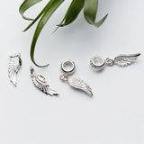 TrustDavis 925 Silver Sweet Angle Wing Charm Pendant DZ83