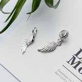 TrustDavis 925 Silver Sweet Angle Wing Charm Pendant DZ83