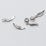 TrustDavis 925 Silver Sweet Angle Wing Charm Pendant DZ83