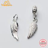 TrustDavis 925 Silver Sweet Angle Wing Charm Pendant DZ83