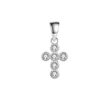 TrustDavis 925 Silver Sweet Cross CZ Charm Pendant DIY