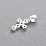 TrustDavis 925 Silver Sweet Cross CZ Charm Pendant DIY