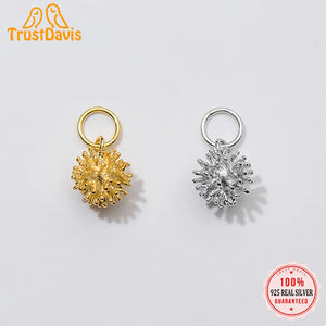 TrustDavis 925 Sterling Silver Sweet Dandelion Charm Pendant DIY Accessories