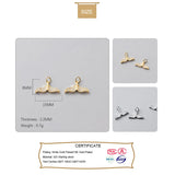 925 Sterling Silver Sweet Fishtail CZ Charm Pendant DIY Jewelry
