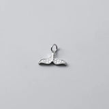 925 Sterling Silver Sweet Fishtail CZ Charm Pendant DIY Jewelry