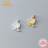 TrustDavis 925 Sterling Silver Sweet Head Charm Pendant DIY Jewelry DZ453