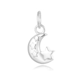 TrustDavis 925 Sterling Silver Moon Star Charm Pendant DIY Jewelry DZ406