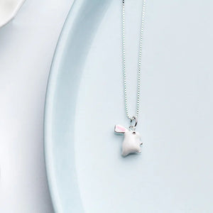 TrustDavis 925 Sterling Silver Rabbit Charm Pendant DIY Jewelry DZ484