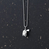 TrustDavis 925 Sterling Silver Rabbit Charm Pendant DIY Jewelry DZ484