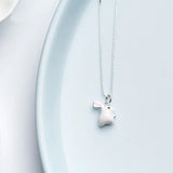 TrustDavis 925 Sterling Silver Rabbit Charm Pendant DIY Jewelry DZ484