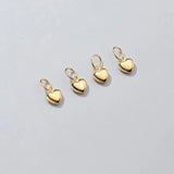 925 Sterling Silver Sweet Romantic Heart Charm Pendant DIY Jewelry