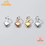 925 Sterling Silver Sweet Romantic Heart Charm Pendant DIY Jewelry