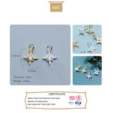 TrustDavis 925 Sterling Silver Star CZ Charm Pendant DIY Accessories
