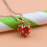 TrustDavis 925 Sterling Silver Sweet Strawberry Charm Pendant