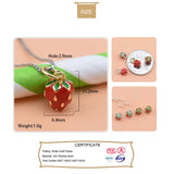 TrustDavis 925 Sterling Silver Sweet Strawberry Charm Pendant