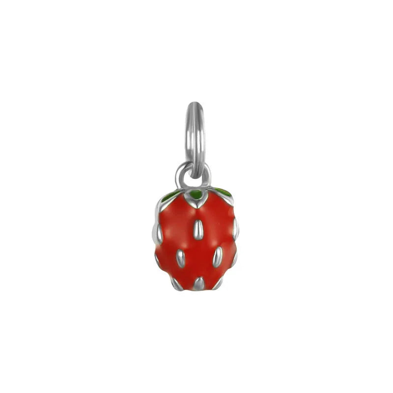TrustDavis 925 Sterling Silver Sweet Strawberry Charm Pendant