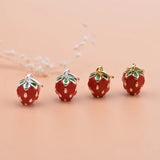 TrustDavis 925 Sterling Silver Sweet Strawberry Charm Pendant