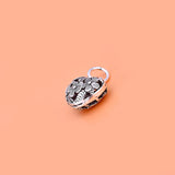 TrustDavis 925 Sterling Silver Heart Charm Pendant DIY Accessories