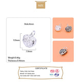 TrustDavis 925 Sterling Silver Heart Charm Pendant DIY Accessories