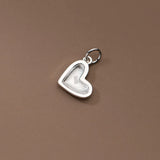 TrustDavis Silver Heart Charm Pendant for Necklace Bracelet DZ882