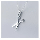 TrustDavis 925 Sterling Silver Scissors Pendant DIY Necklace Accessories