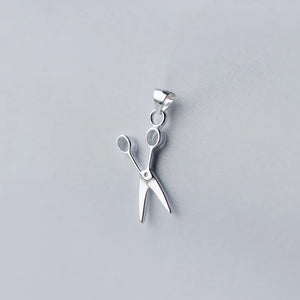 TrustDavis 925 Sterling Silver Scissors Pendant DIY Necklace Accessories