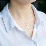 TrustDavis 925 Sterling Silver Scissors Pendant DIY Necklace Accessories