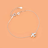 Davis 925 Silver Plane Aircraft Pendant DIY Necklace Bracelet Accessory Jewelry