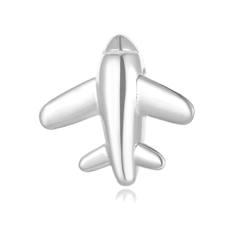 Davis 925 Silver Plane Aircraft Pendant DIY Necklace Bracelet Accessory Jewelry