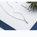 TrustDavis 925 Sterling Silver Plane Aircraft Pendant Necklace