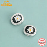 925 Sterling Silver Plumeria Flower Charm Bead for Necklace Bracelet DIY