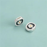 925 Sterling Silver Plumeria Flower Charm Bead for Necklace Bracelet DIY