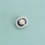 925 Sterling Silver Plumeria Flower Charm Bead for Necklace Bracelet DIY