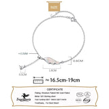 TrustDavis Sterling Silver Angel Wing Bracelet CZ Fine Jewelry