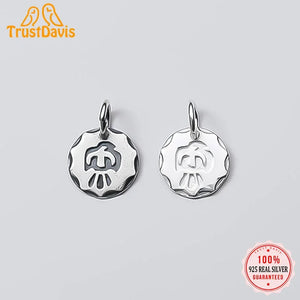 TrustDavis 925 Silver Punk Pendant DIY Necklace Bracelet for Kids