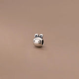 925 Sterling Silver Rabbit Head Charm Separator Beads DIY Jewelry