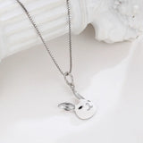 TrustDavis 925 Sterling Silver Rabbit Necklace for Women