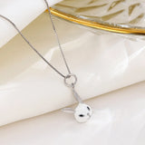TrustDavis 925 Sterling Silver Rabbit Necklace for Women