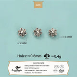 TrustDavis 925 Silver Flower Charm Separator Beads DIY Jewelry DZ671